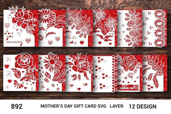 Download Mother’s Day Gift Card SVG Laser Cut 892 - Mother Collection
