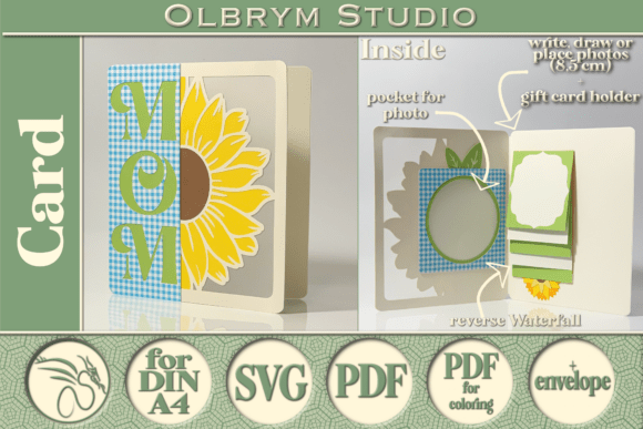 Download Sunflower Mother’s Day Gift Card SVG - Mother Collection