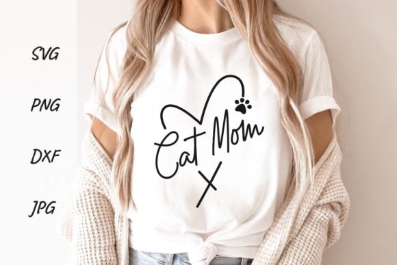Download Cat Mom Heart Svg Mothers Day Shirt - Mother Collection