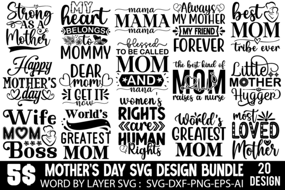 Download Mother's Day SVG Bundle, Mom SVG - Mother Collection