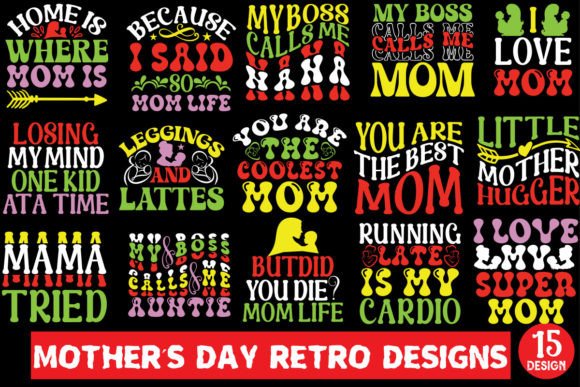 Download Mother’s Day Retro Designs Bundle - Mother Collection