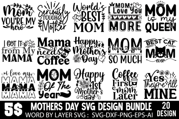 Download Mother's Day SVG Design Bundle - Mother Collection