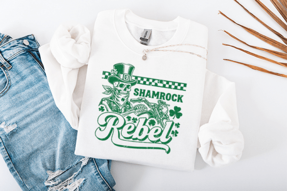 Download Shamrock Rebel Skull St Patricks Design - Shamrock Collection