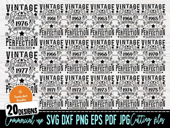 Download Vintage Birthday&nbsp;1961-1980&nbsp;Bundle - 1961 Collection
